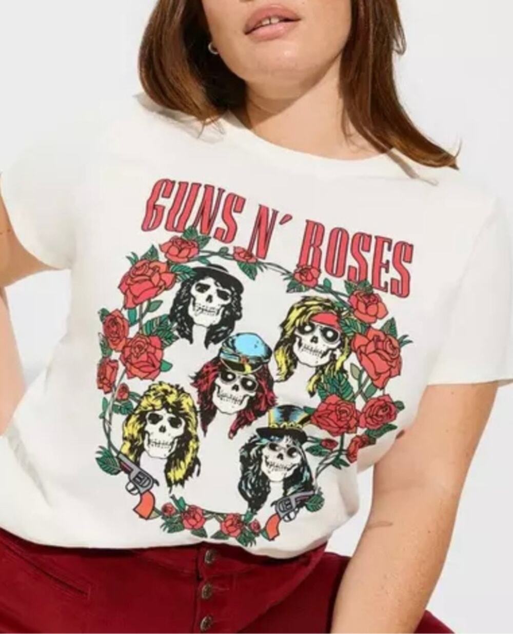 Torrid Guns N’ Roses Skull Graphic Short Sleeve Tee Size 1 1X